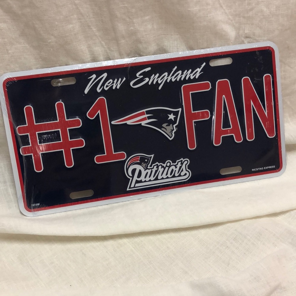 NE Patriots Licence plate